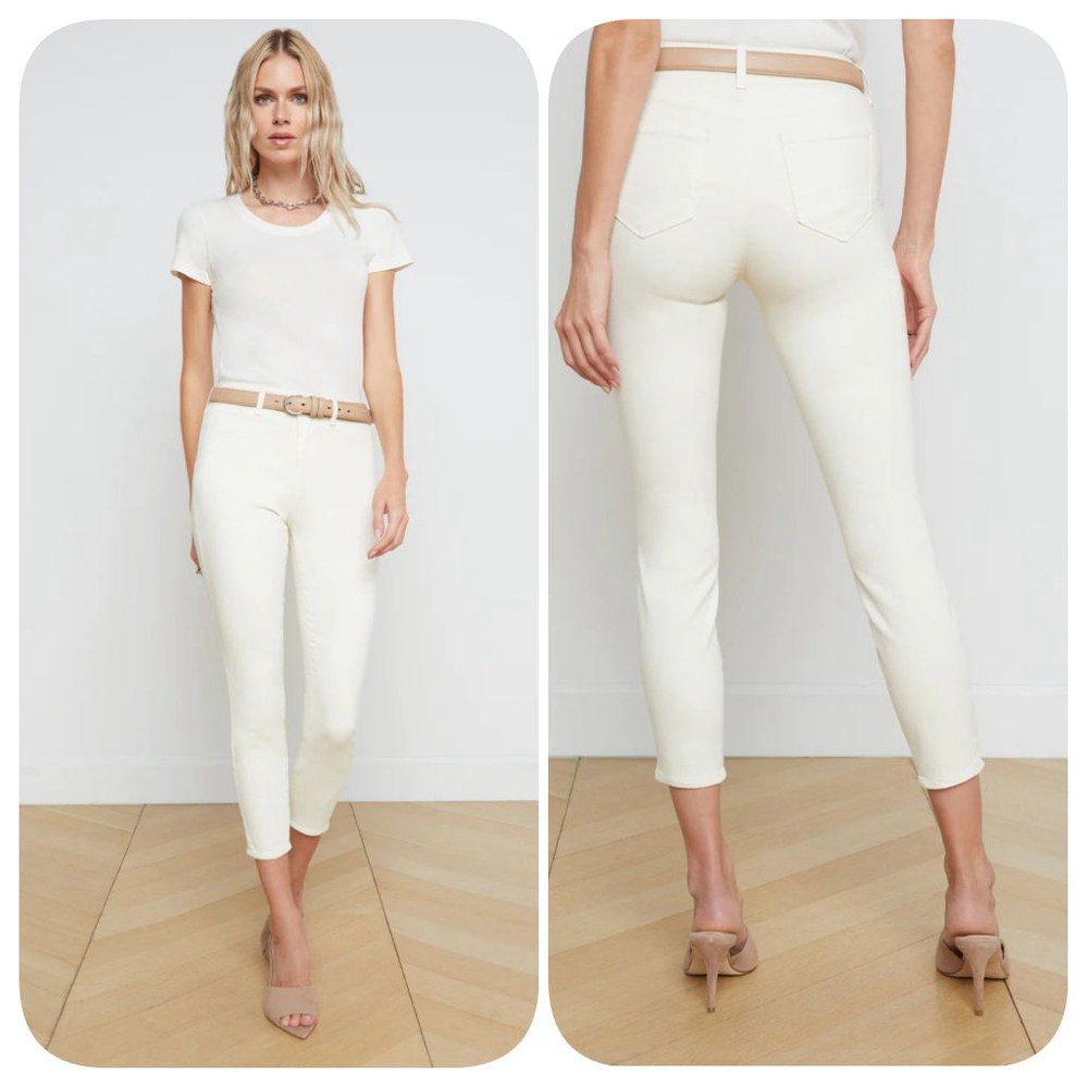 L'AGENCE Margot High Rise Skinny Vintage White Size 29